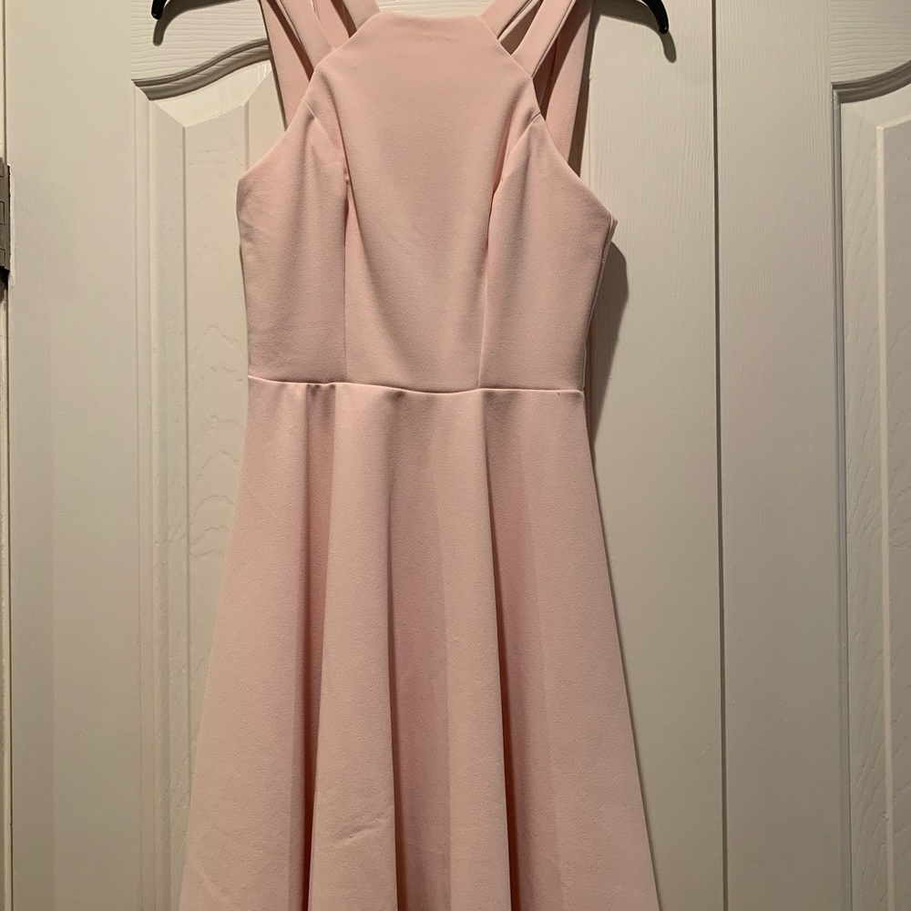 Peach dress size 1-2. Double straps with open back.